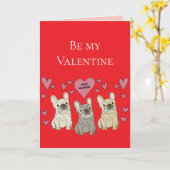 Be my Valentines, dogs Kaart (Gele Bloem)