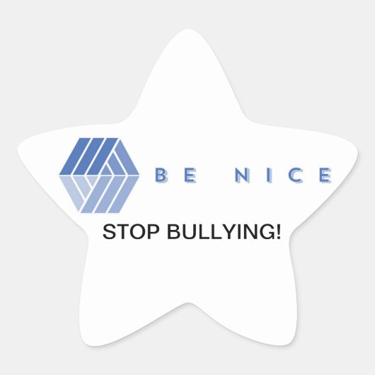 BE NICE STER STICKER (Voorkant)