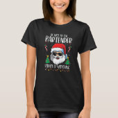 Be Nice To The Bartender Santa Is Watching Christ T-shirt (Voorkant)