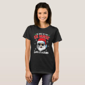 Be Nice To The ER Nurse Santa Is Watching  Christm T-shirt (Voorkant volledig)