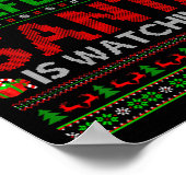 Be Nice To The Referee Santa Is Watching Ugly Chri Poster (Hoek)