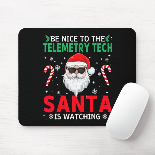 Be Nice To The Telemetry Tech Santa Is Watching Ch Muismat (Met muis)