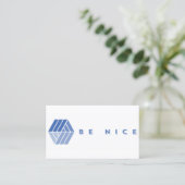 BE NICE VISITEKAARTJE (Staand voorkant)