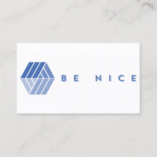 BE NICE VISITEKAARTJE (Voorkant)