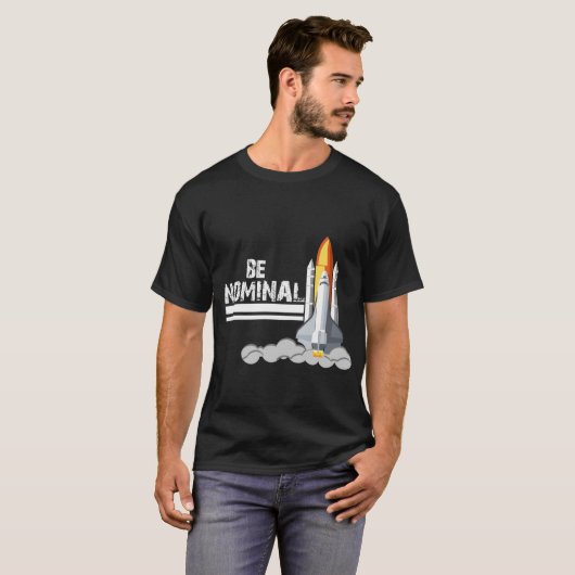 Be Nominal T-Shirt Space Launch T-shirt design (Voorkant volledig)