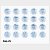 Be Not Afraid Bible Verse Blue Cloudy Sky Courage Ronde Sticker (Vel)