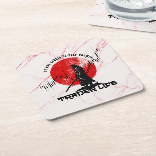 Be not afraid | Motivation | Samurai N Marble Kartonnen Onderzetters (Schuin)