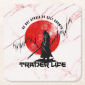 Be not afraid | Motivation | Samurai N Marble Kartonnen Onderzetters (Voorkant)