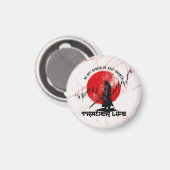 Be not afraid | Motivation | Samurai N Marble Magneet (Voorkant / Achterkant)