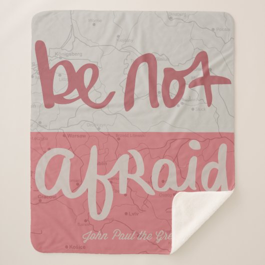 Be not afraid sherpa deken (Voorkant)