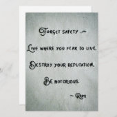 Be Notorious - Rumi Greeting Card Feestdagenkaart (Voorkant / Achterkant)