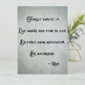 Be Notorious - Rumi Greeting Card Feestdagenkaart (Staand voorkant)