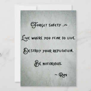 Be Notorious - Rumi Greeting Card Feestdagenkaart