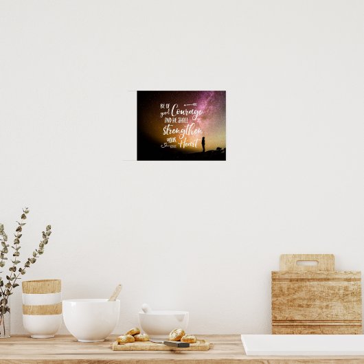 Be of Good Courage night sky - Psalm 31:24 Poster (Keuken)