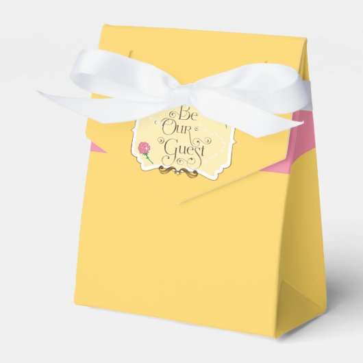BE ONZE GAST Roze Rose Verjaardagsfeestje Favor Bo Bedankdoosjes (Voorkant Zijde)