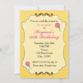 BE ONZE GUEST roze Roses Elegant Event Party Kaart (Achterkant)