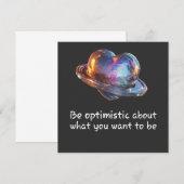 Be Optimistic About What You Want to Be Kaart (Voorkant / Achterkant)