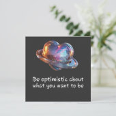 Be Optimistic About What You Want to Be Kaart (Staand voorkant)