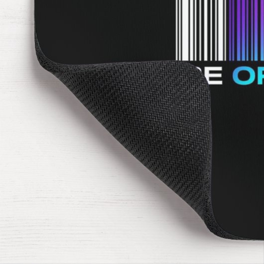 Be Original – Holographic Barcode-Inspired Muismat (Hoek)
