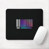 Be Original – Holographic Barcode-Inspired Muismat (Met muis)