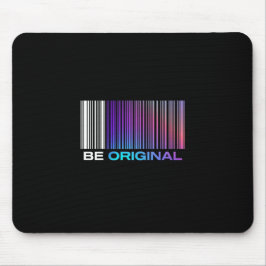 Be Original – Holographic Barcode-Inspired Muismat