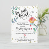 Be Our Guest Bruidsuitnodiging Aquarel Kaart (Staand voorkant)