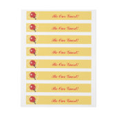 Be Our Guest-Rode Roos Feest Wrap Around Labels Omwikkelbaar Adreslabel (Vel)