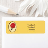 Be Our Guest Rode Roos Gele Feest Adreslabels Etiket (Insitu)