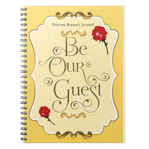 Be Our Guest Rode Roos Prinses Notitieboek Dagboek