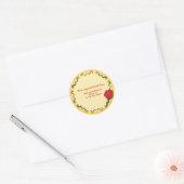 Be Our Guest-Rode Roos Verjaardagsfeest Sticker (Envelop)