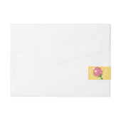 Be Our Guest-Roze Party Wrap Around Labels Adreslabel Wikkel (Achterkant)