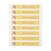 Be Our Guest-Roze Party Wrap Around Labels Adreslabel Wikkel (Vel)