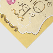 Be Our Guest Roze Rozen Geel Goud Princess Tissuepapier (Detail)