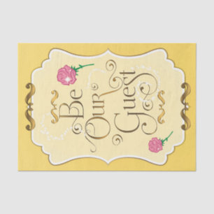 Be Our Guest Roze Rozen Geel Goud Prinses Tissuepapier
