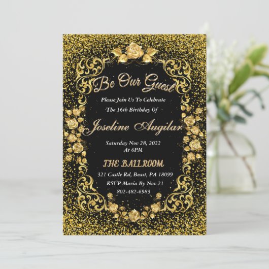 Be Our Guest uitnodiging (Staand voorkant)