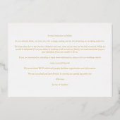 Be our Guest White Wedding Fancy Frame Flowers Folie Uitnodiging (Achterkant)