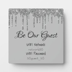 Be Our Guest WIFI informatie Wachtwoord Huwelijk Fotoplaat