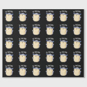 Be Owlsome Funny Owl Pun Dark BG Cadeaupapier (Vlak)