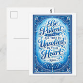"Be Patient" Rilke Quote Briefkaart (Voorkant / Achterkant)