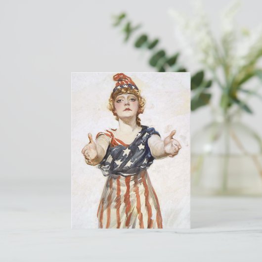 Be Patriotic-1917 Briefkaart (Staand voorkant)