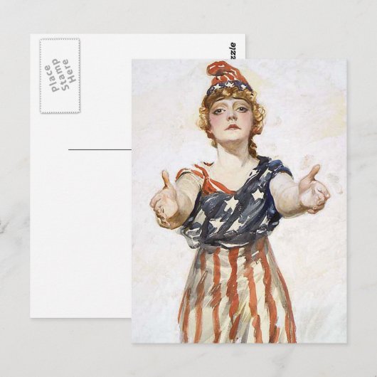 Be Patriotic-1917 Briefkaart (Voorkant / Achterkant)