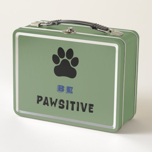 Be Pawsitive Lunch Box – Cute & Uplifting (Voorkant)