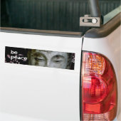 "Be Peace" Serene Buddha (zwart/wit) Bumpersticker (Op Truck)