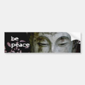 "Be Peace" Serene Buddha (zwart/wit) Bumpersticker (Voorkant)