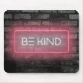BE Pink Neon Sign Muismat (Voorkant)