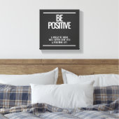 Be Positive Canvas – Inspirerend muurkunst Afdruk (Insitu (Slaapkamer))