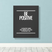 Be Positive Canvas – Moderne kunst aan de muur Afdruk (Insitu (Houten vloer))