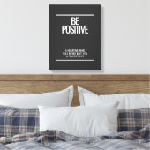 Be Positive Canvas – Moderne kunst aan de muur Afdruk (Insitu (Slaapkamer))