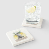 "Be present in the now" coaster Stenen Onderzetter (Zijkant)
