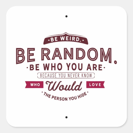 Be Random Gear Sticker (Voorkant)